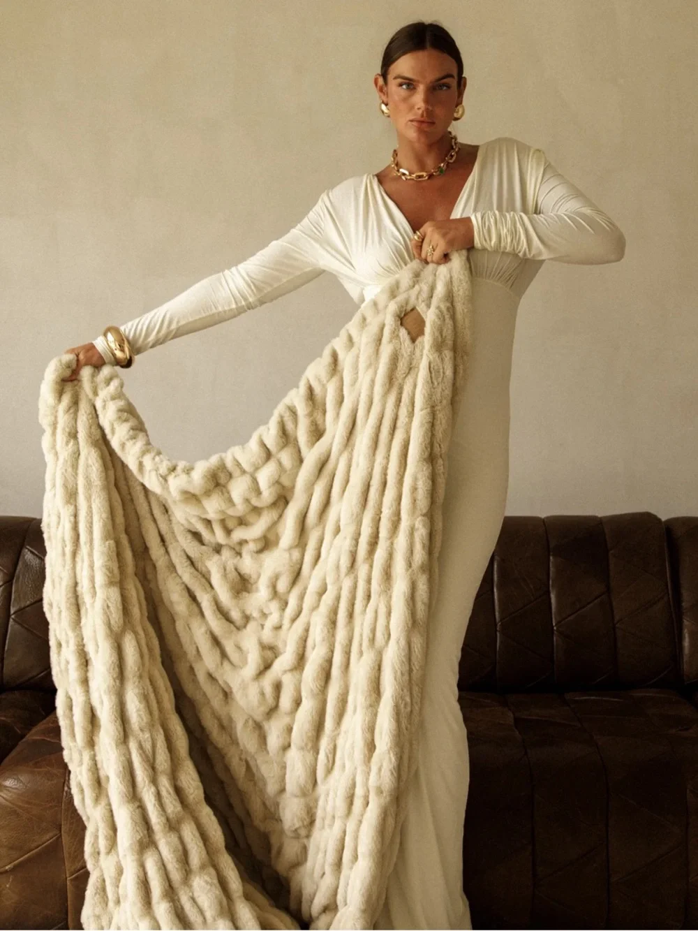 Lola x Tezza Blanket in Honey Cloud